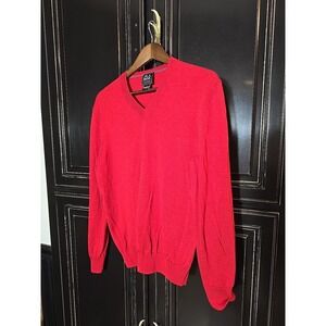 Jos A Bank Red 100% Wool Red Sweater Large